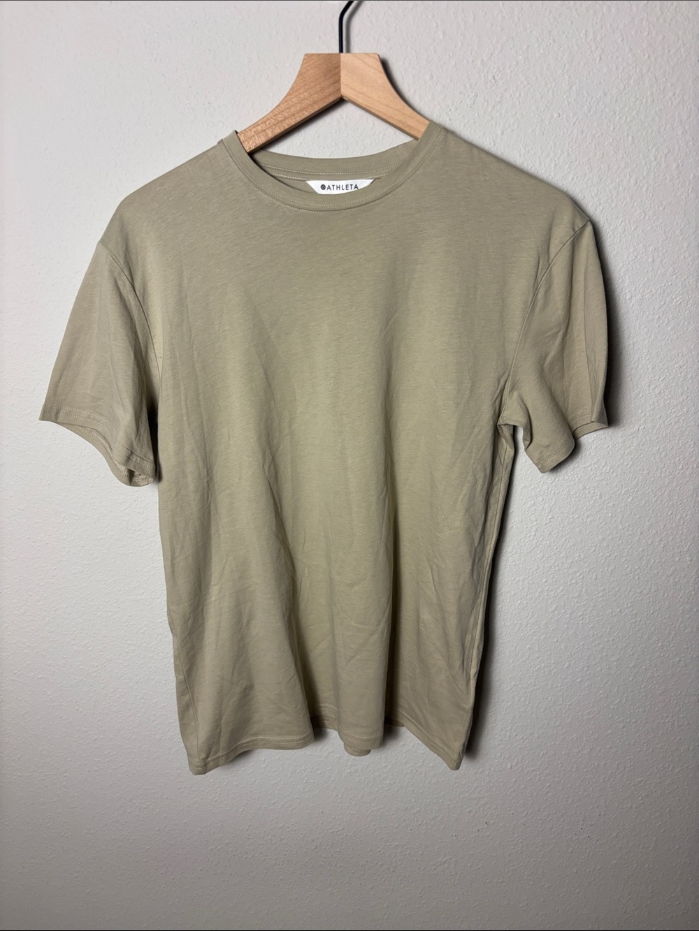 Athleta True Cotton Tee Ecru Tan 659645